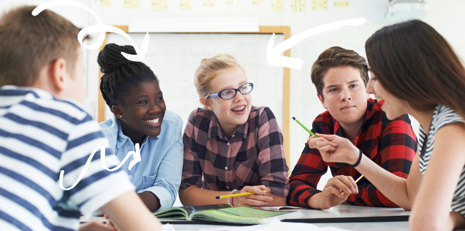 Photo of male and female students studying together